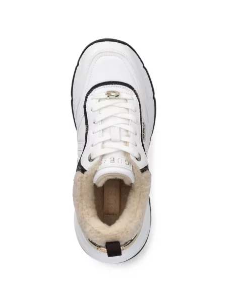 Sneakerși Guess cu imagine cu blană alb