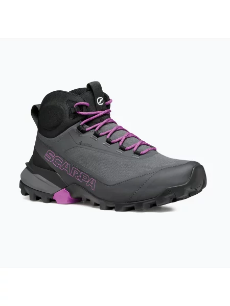 Încălțăminte de trekking pentru femei SCARPA Ribelle Cross 2 Mid GTX dark gray/purple gri