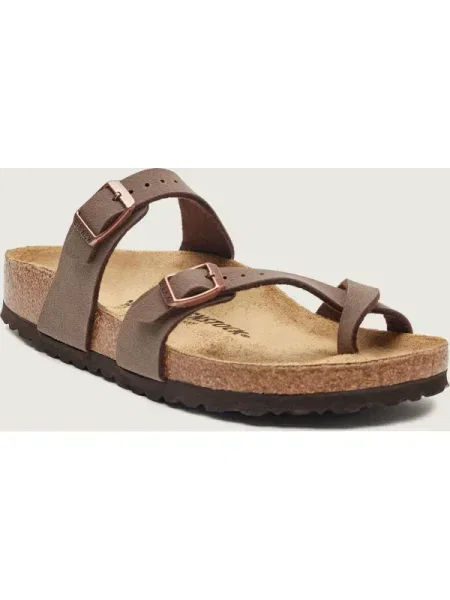Șlapi Birkenstock din piele maro