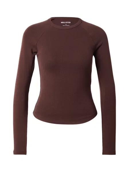 HOLLISTER Tricou ciocolatiu