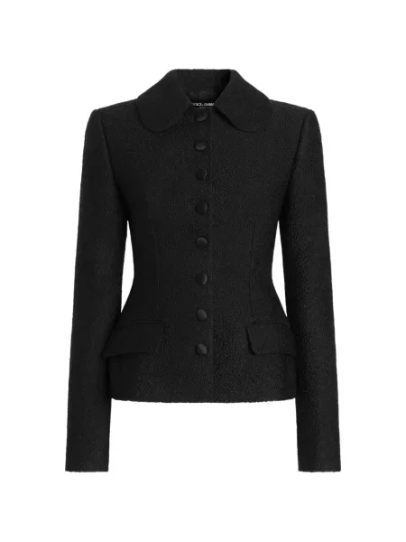 Geacă cu puf Dolce & Gabbana de lână negru