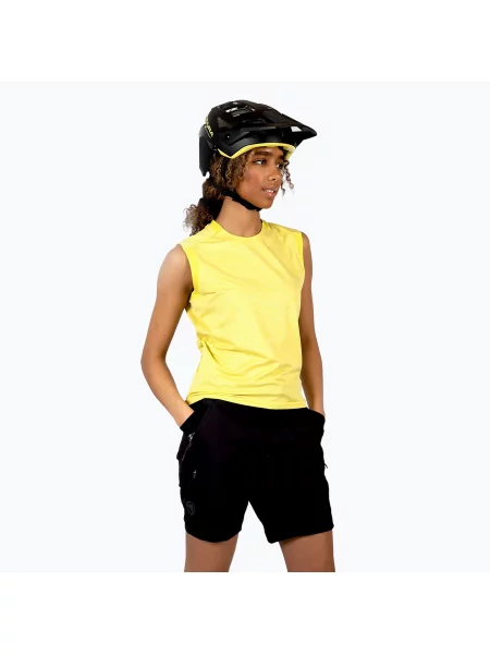 Дамска колоездачна тениска Endura Singletrack Tank Top sulphur жълто