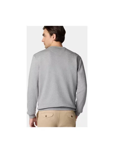 Haftowana bluza nierozpinana Brooks Brothers frotte szara