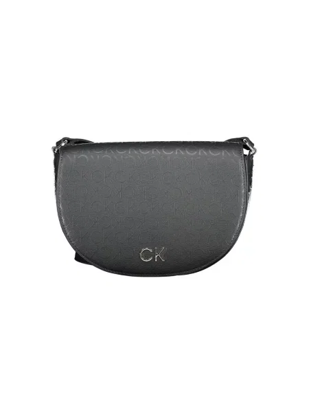 Lniana torebka Calvin Klein czarna