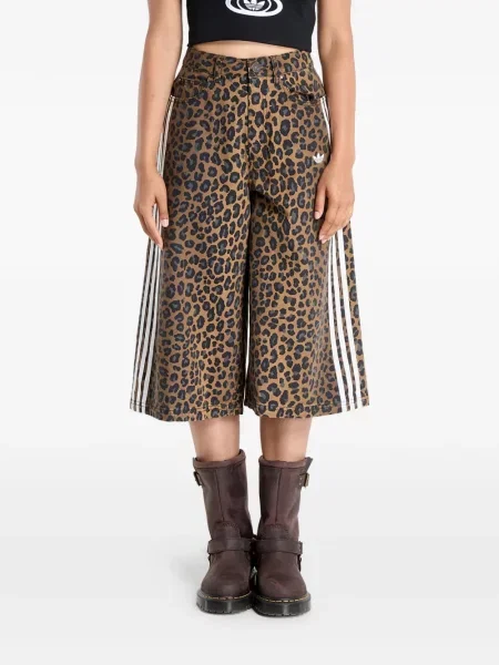 Parka Adidas w panterkę czarna