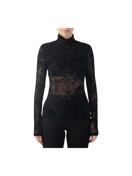 Top Just Cavalli tiulowy czarny