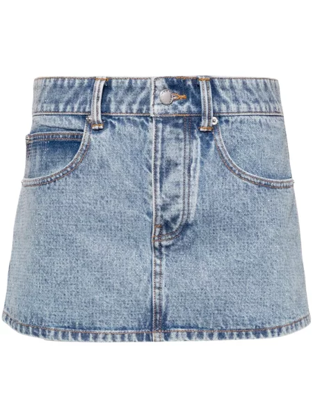 Fustă din denim Alexander Wang de cristal albastru