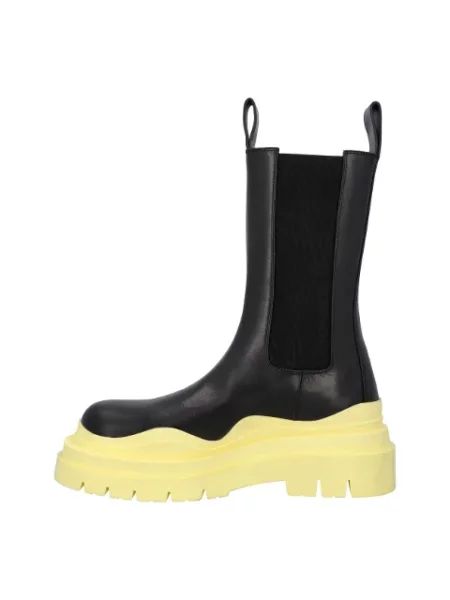 Botki Bottega Veneta skórzane czarne