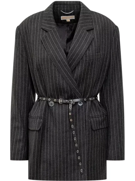 Spodnie Michael Michael Kors prążkowane czarne