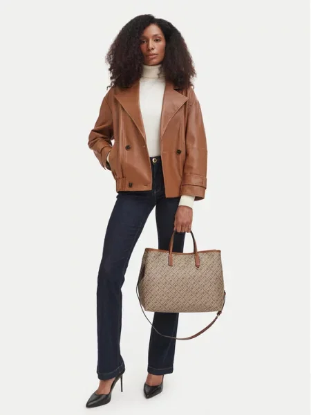 TOMMY HILFIGER Shopper torba konjak / kaki bež