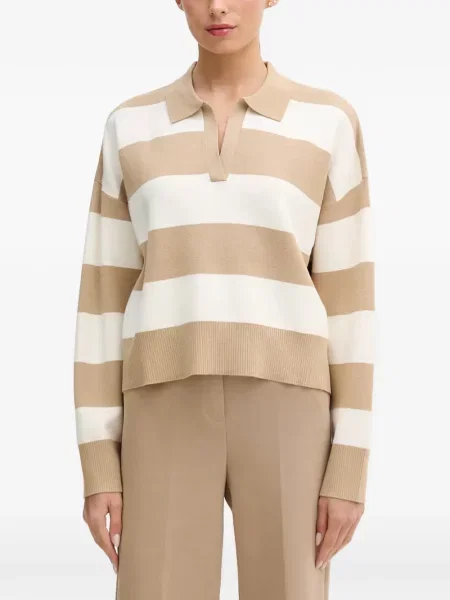 Gulerat tricou polo Benetton cu dungi