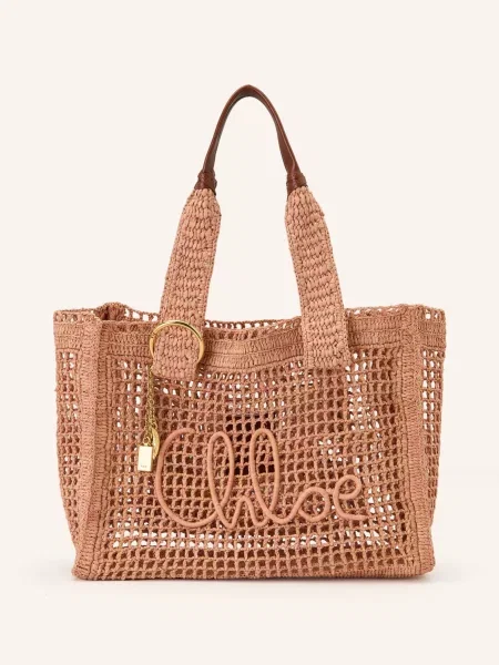 Chloé Torba Na Zakupy Summer Banana beige beżowa