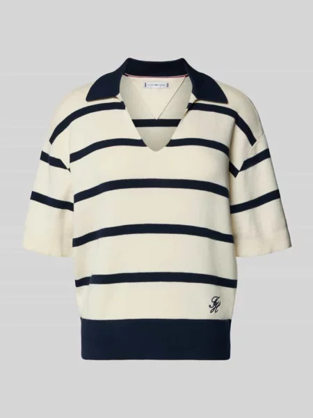 Regular Fit sweter z czystej bawełny Tommy Hilfiger beżowy