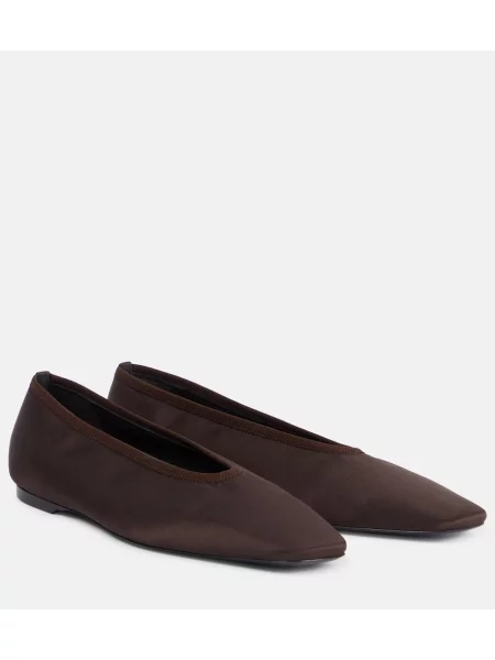 Balerini Toteme din satin maro