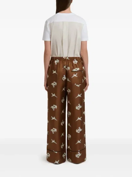 Pantaloni Marni cu imagine maro