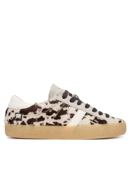 D.A.T.E. Sneakers Hill Low Pony Cow Bej maro