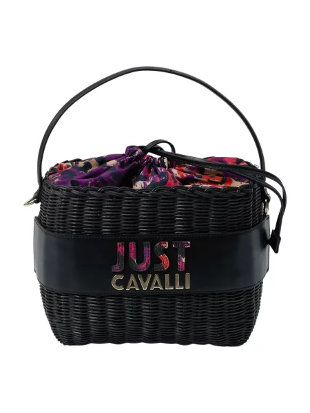 Plecak Just Cavalli z logo czarny
