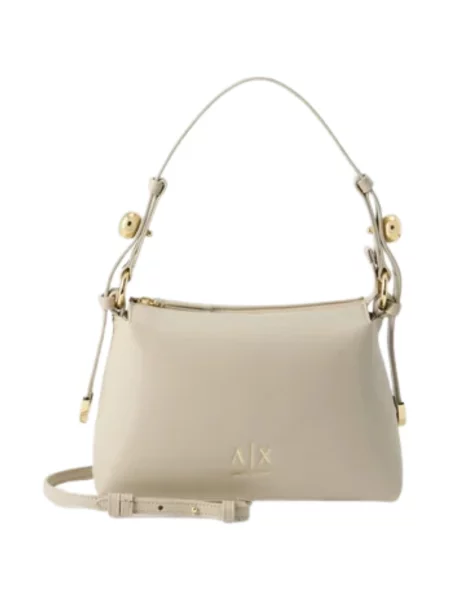Armani Exchange crossbody kabelka dámska z imitácie kože béžová