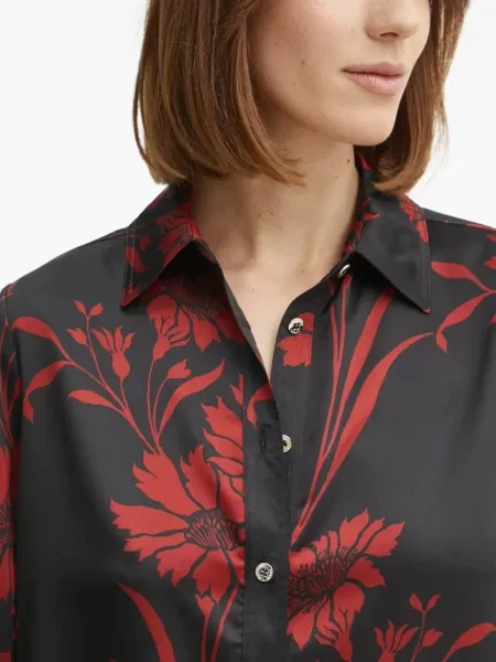 Cămașă Marciano cu model floral cu imagine negru