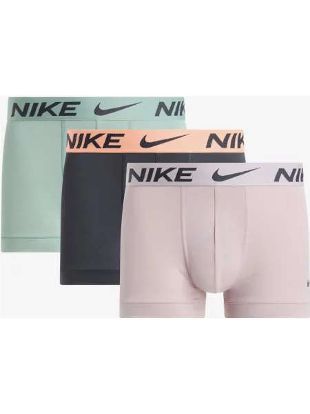 Bokserki Nike Trunk Logo beżowe zielone 3 sztuki S czarne