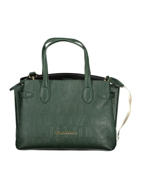Lniana wielobarwność torebka crossbody Valentino By Mario Valentino zielona