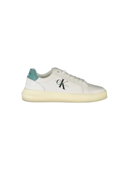 Calvin Klein Jeans sneakersy skórzane CHUNKY CUPSOLE MONOLOGO biały