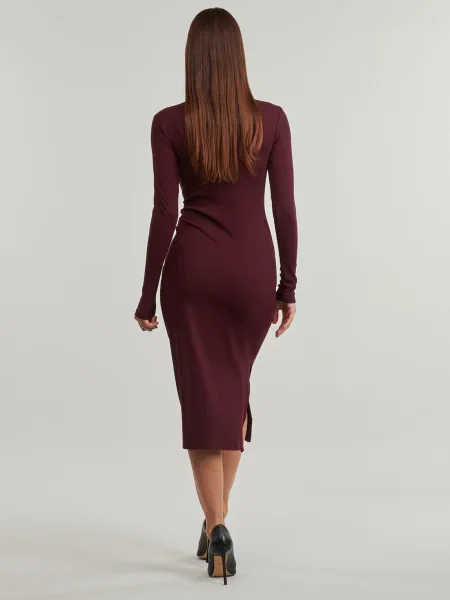Lauren Ralph Lauren Šaty VAUREEN tmavočervená vínová