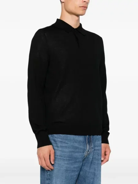 Lung tricou polo Paul Smith negru