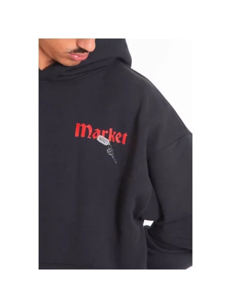 Bluza z kapturem Market czarna