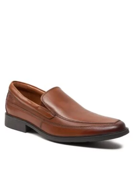 Poltopánky CLARKS Tilden Free Dark Tan Leather hnedá
