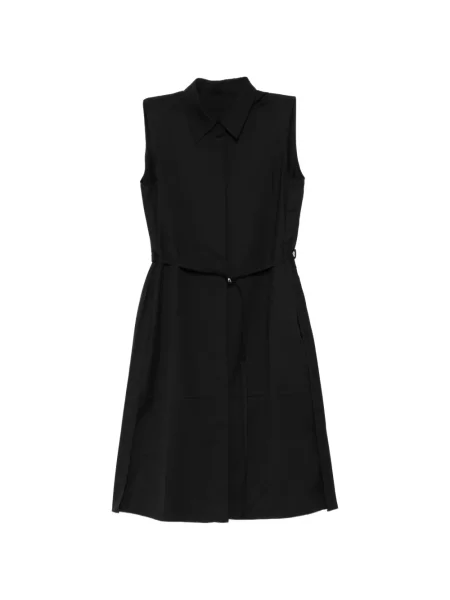 Cu centură rochie Less fără mâneci negru