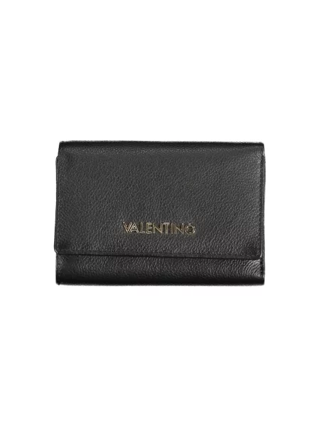 Lniany portfel Valentino By Mario Valentino czarny