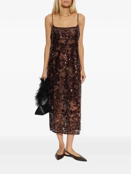 Rochie midi Baum Und Pferdgarten cu paiete maro