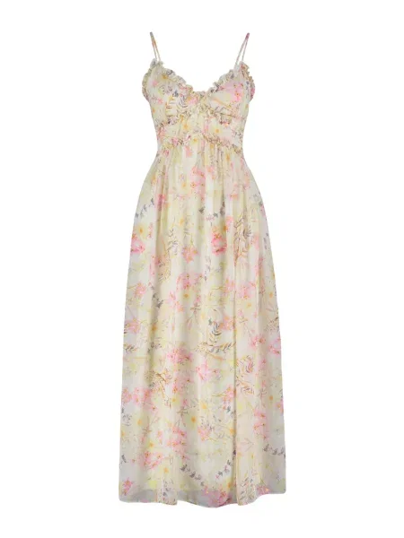 Trendyol Rochie de vară ecru / galben / roz alb