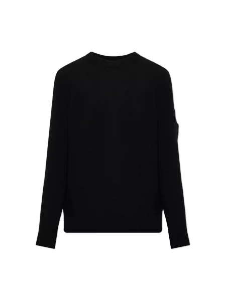 Lniany sweter C.p. Company czarny