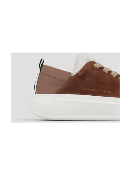 Sneakersy Alexander Smith zamszowe brązowe