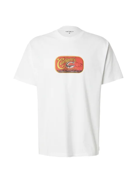 Carhartt WIP Tricou Sardinas galben muștar / gri metalic / roșu ruginiu alb