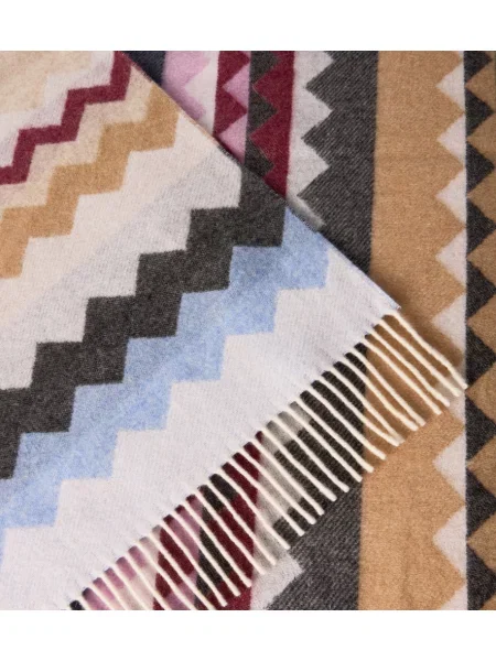 Szal Missoni Home wełniana w kratę