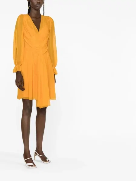 Lung rochie Alberta Ferretti portocaliu