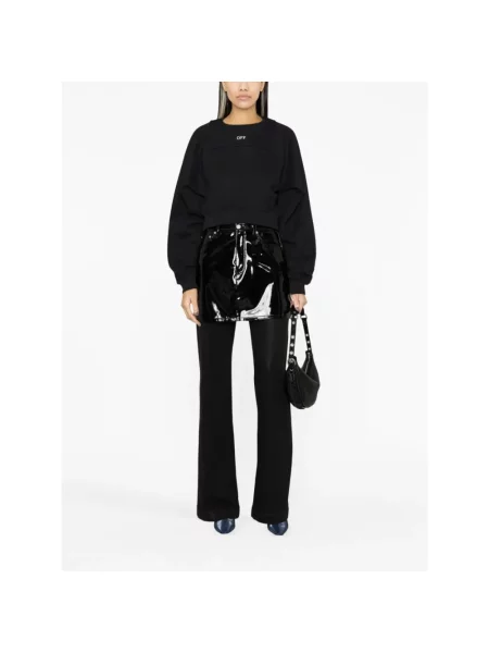 Bluza Off-white o skróconej długości z logo biała