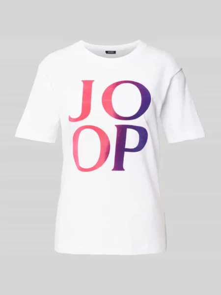 T-shirt z nadrukiem z logo Joop! biała