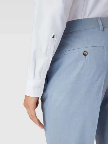 Koszula biznesowa o kroju slim fit z drobnego twillu Seidensticker biała