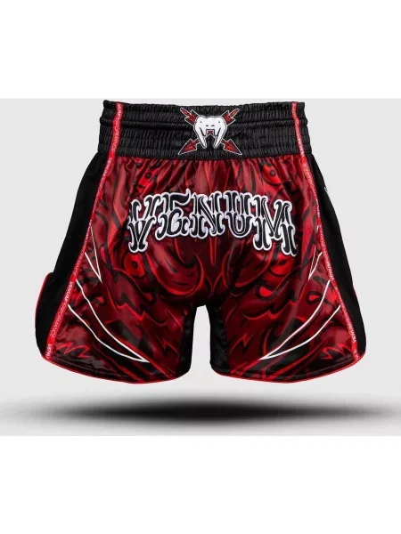 Spodenki Venum Wolf Atak Muay Thai czerwono-czarno-białe S białe