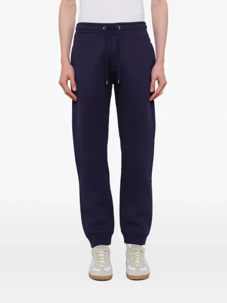 Pantaloni Kenzo alergare cu autograf cu cordon albastru