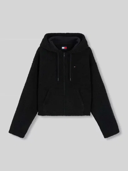 Kurtka teddy o kroju regular fit z zamkiem błyskawicznym Tommy Jeans czarna