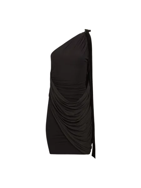 Mała mały sukienka mini Nina Ricci na jednym ramieniu czarna