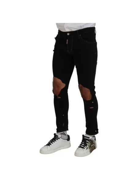 Skinny jeansy skinny Dsquared2 czarne