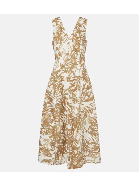 Rochie maxi Brunello Cucinelli cu imagine de costum bej