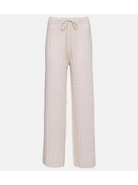 Szerokie spodnie Toteme wełniane białe