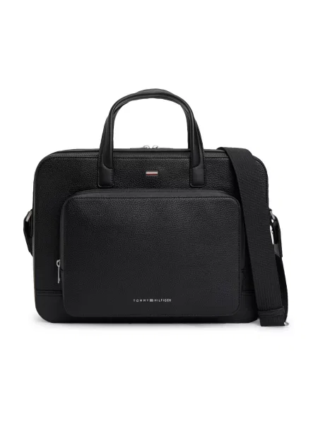 TOMMY HILFIGER Geantă laptop CENTRAL' negru